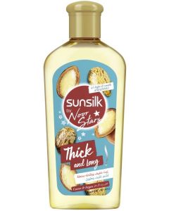 SUNSILK Noor Stars Hair Oil, Castor & Argan for Thick & Long Hair, 250ml 