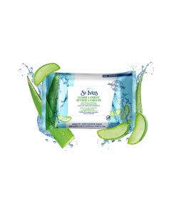 ST IVES Facial Cleansing Wipes Cleanse & Hydrate, 25 Wipes