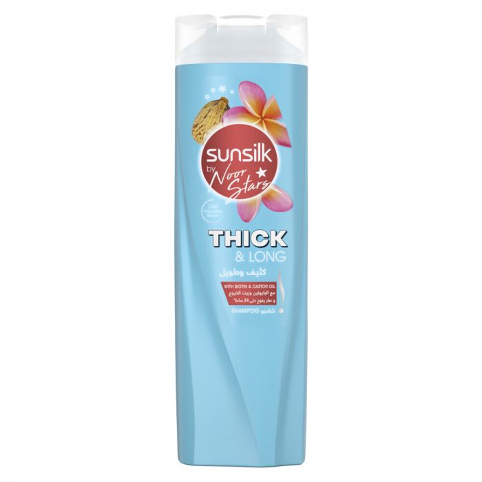 SUNSILK Noor Stars Shampoo Biotin & Castor Oil for Thick & Long Hair, 400ml  1